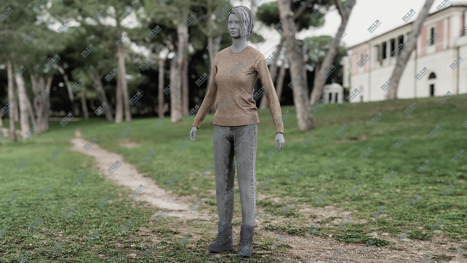 images/goods_img/20210319/Women's Jeans with Pullover and Boots 3D/2.jpg